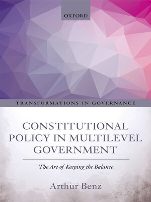 cover image of Constitutional Policy in Multilevel Government